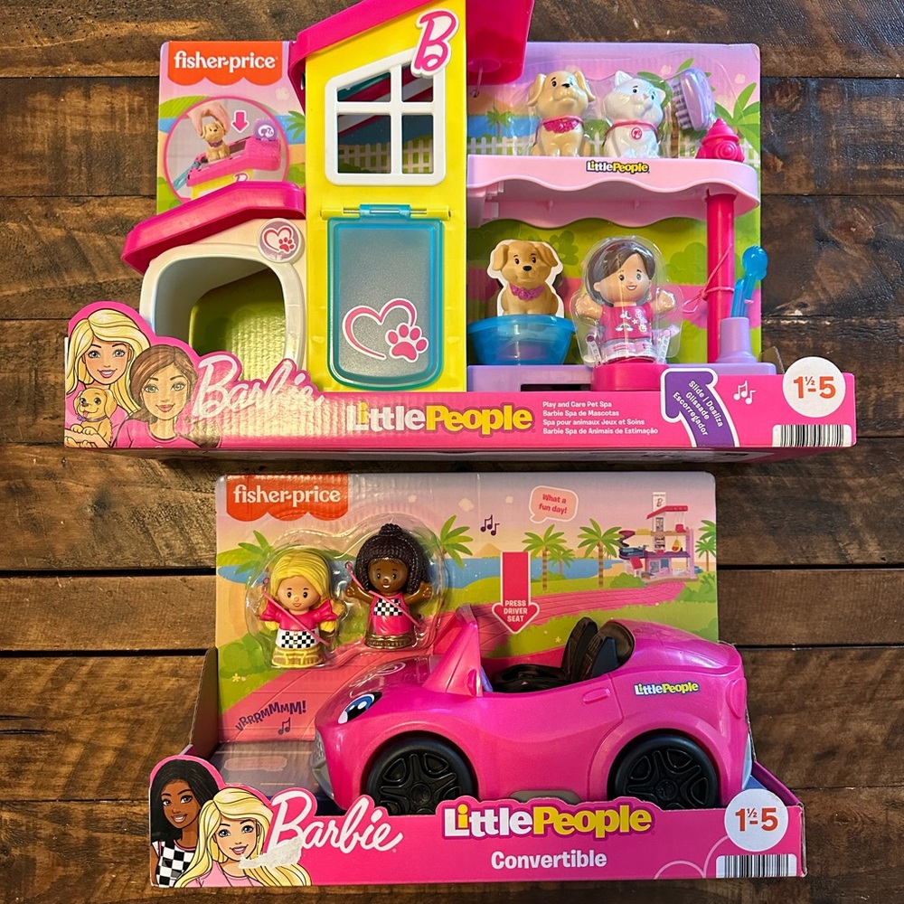 Little People Barbie Pet Shop and Convertible